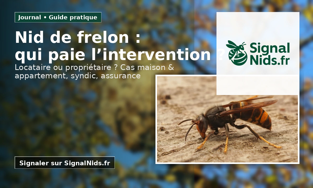 Nid de frelon : qui paie l’intervention, locataire ou propriétaire ?