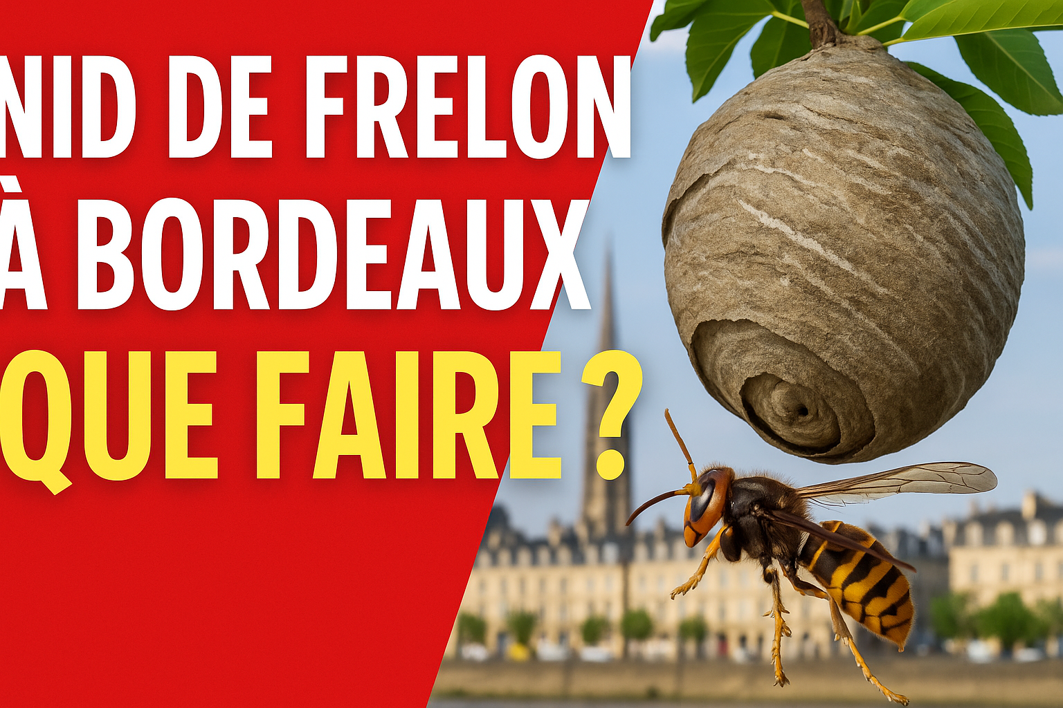 Signaler un nid de frelon à Bordeaux : démarches, risques et intervention