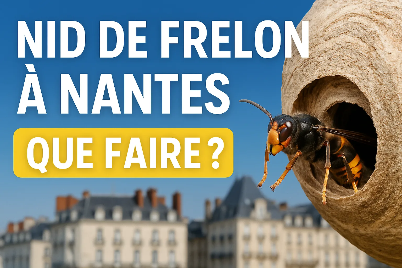 Signaler un nid de frelon à Nantes : démarches, risques et intervention