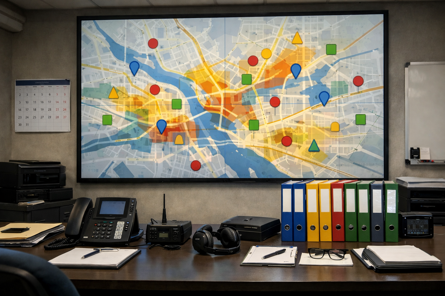 Tableau de bord municipal cartographiant les signalements de nids