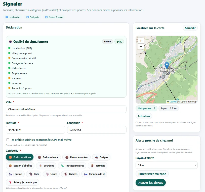 Comment signaler un nid de frelon asiatique rapidement