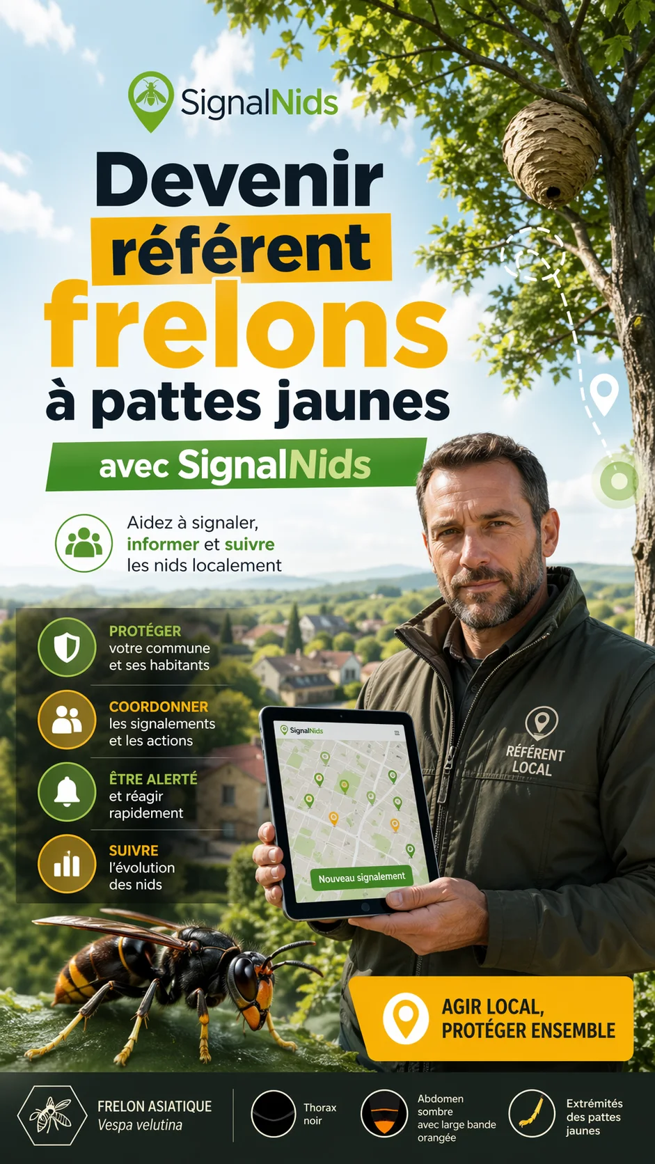 Devenir référent frelons à pattes jaunes avec SignalNids