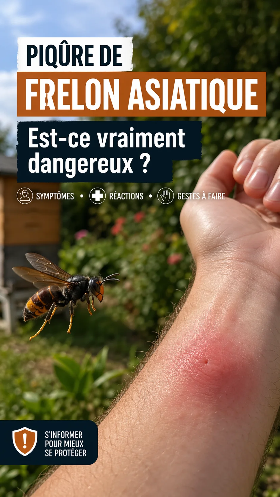 Frelon asiatique : que risque-t-on vraiment en cas de piqûre ?