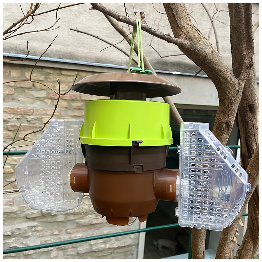 Pi&egrave;ge BeeVital Velutina s&eacute;lectif pour frelon asiatique install&eacute; dans un arbre